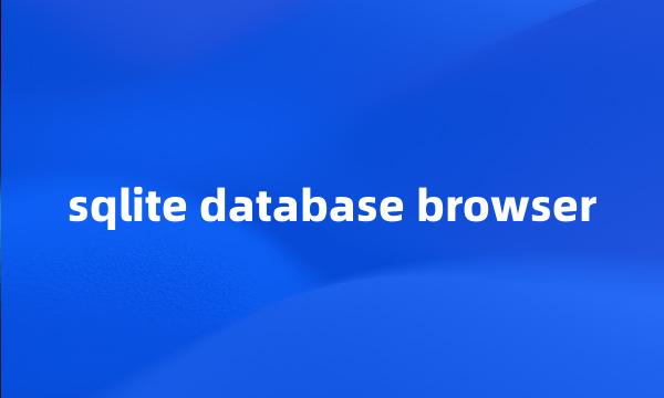 sqlite database browser