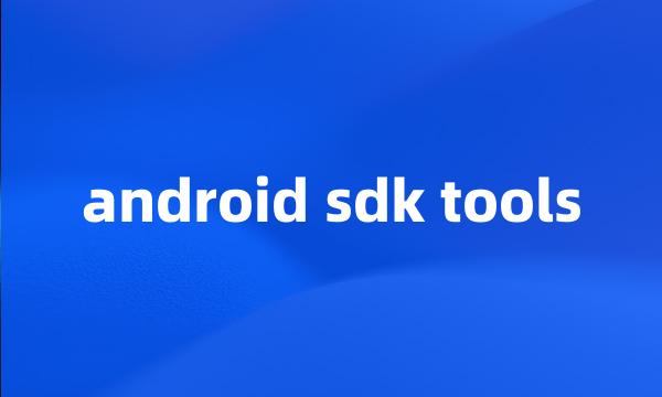 android sdk tools