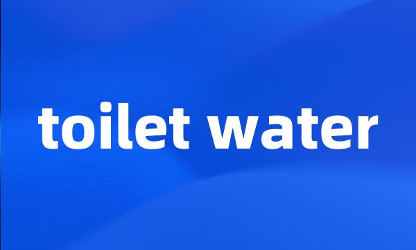 toilet water