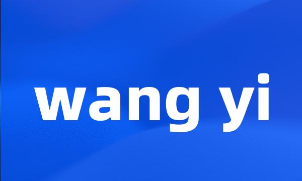 wang yi