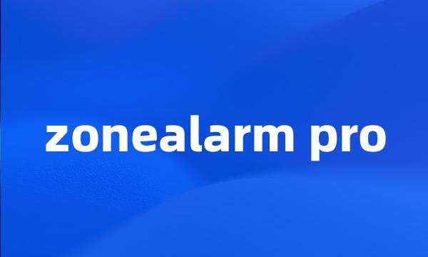 zonealarm pro