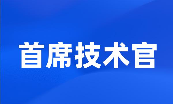 首席技术官