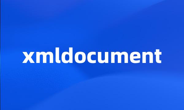 xmldocument