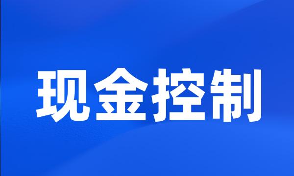 现金控制