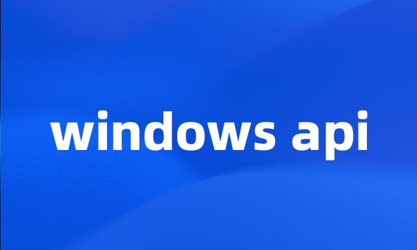 windows api