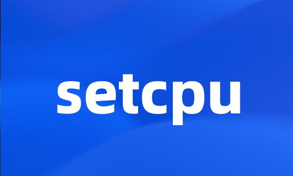 setcpu