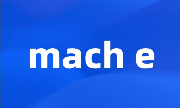 mach e