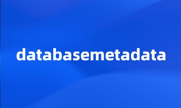 databasemetadata