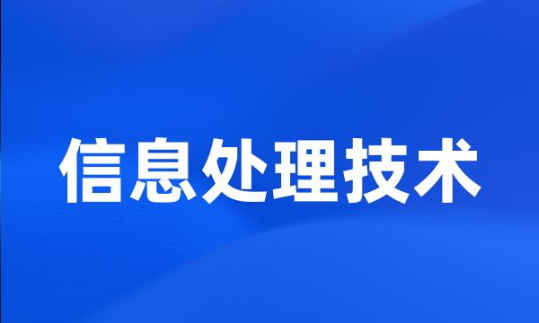 信息处理技术