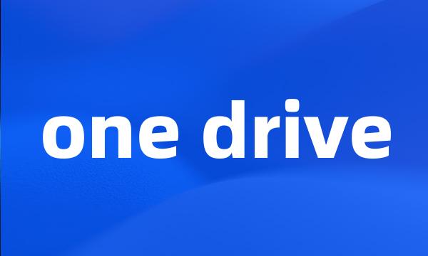 one drive