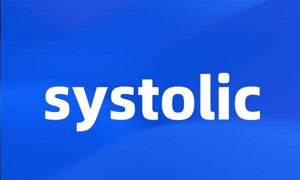 systolic