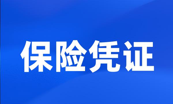 保险凭证