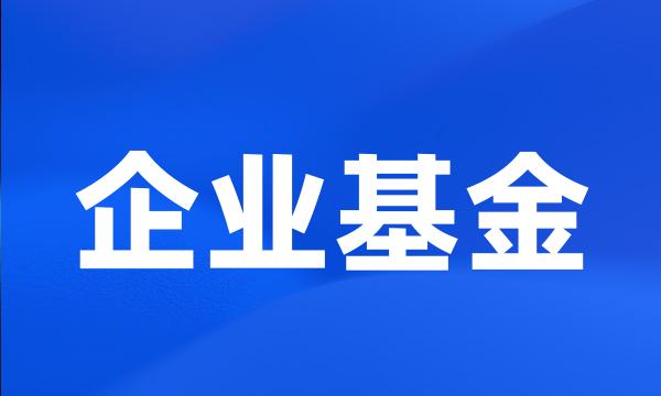 企业基金