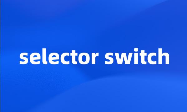 selector switch