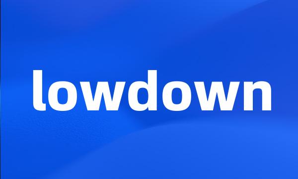 lowdown