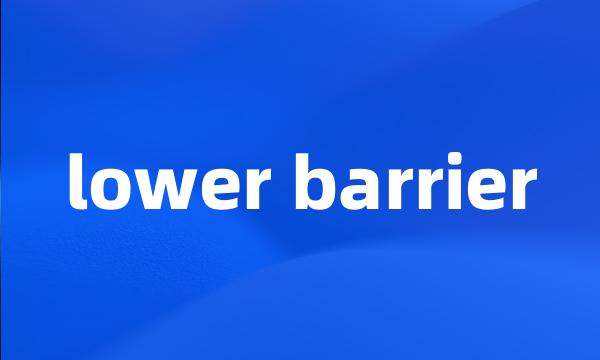 lower barrier