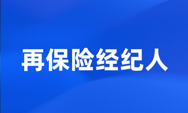 再保险经纪人