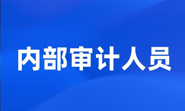 内部审计人员