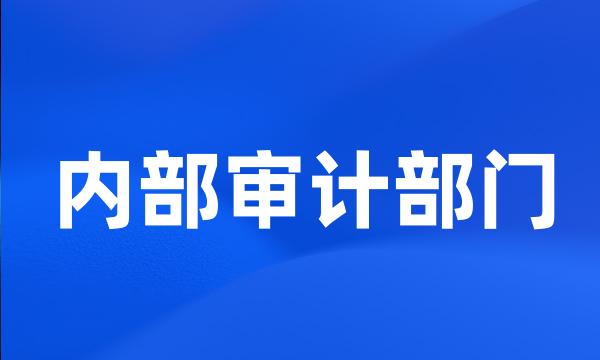 内部审计部门