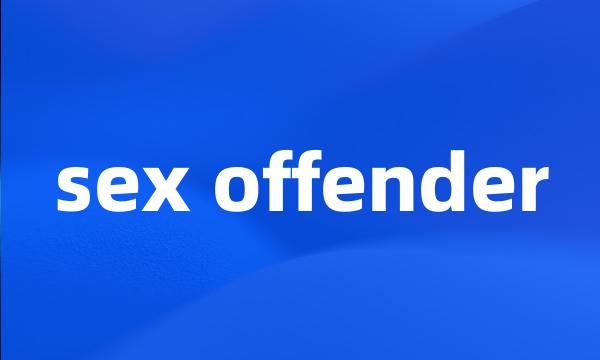 sex offender