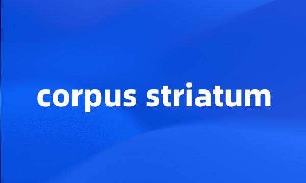 corpus striatum