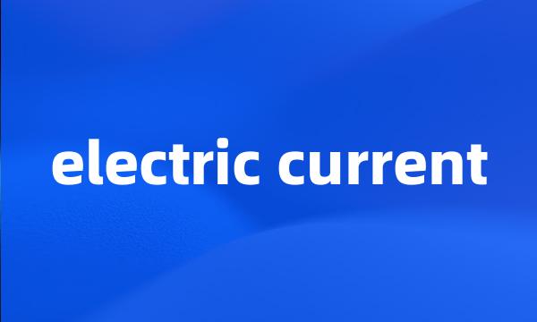 electric current