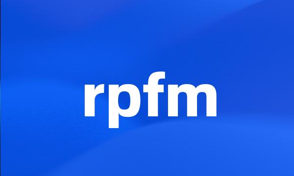 rpfm