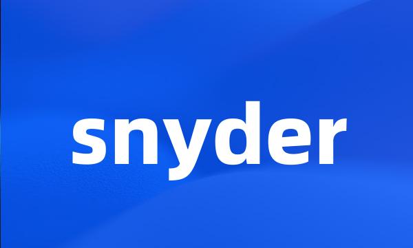 snyder