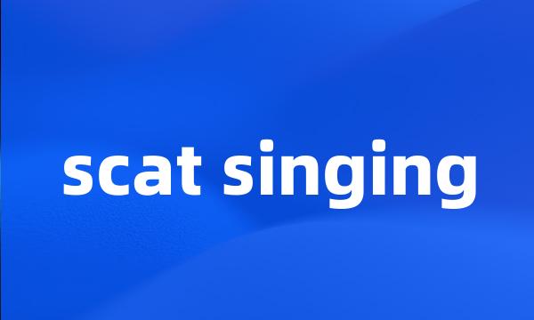 scat singing