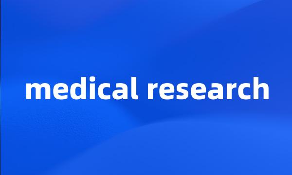 medical research