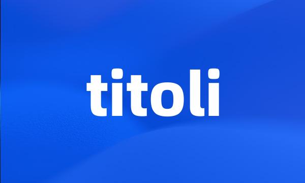 titoli