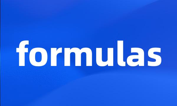 formulas