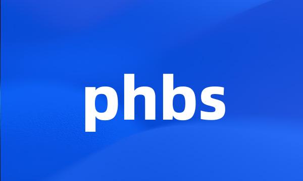 phbs