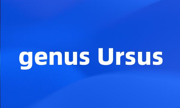 genus Ursus