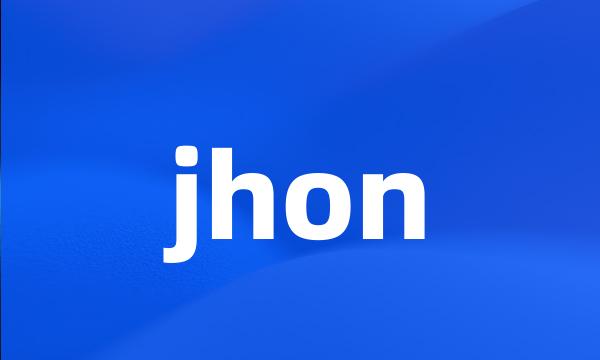 jhon