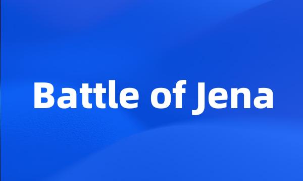 Battle of Jena