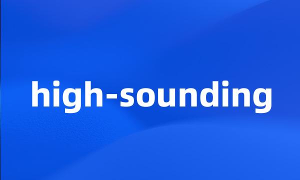 high-sounding