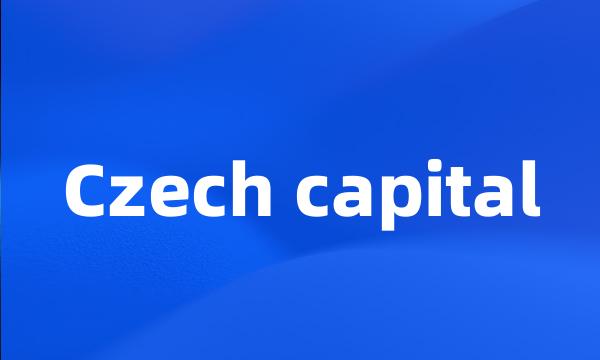 Czech capital