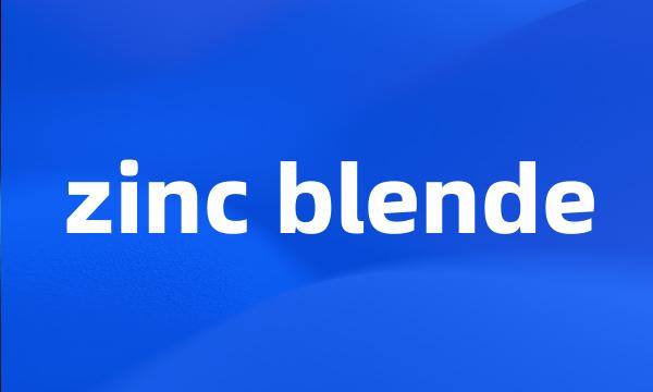 zinc blende