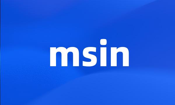 msin