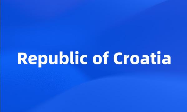 Republic of Croatia