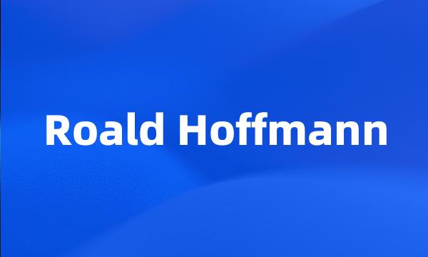 Roald Hoffmann