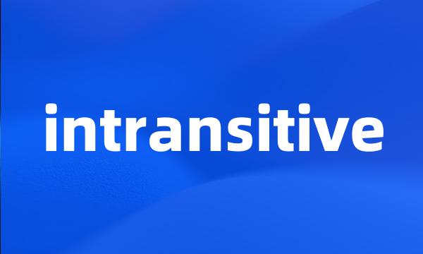 intransitive