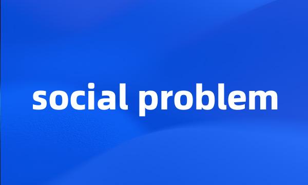 social problem