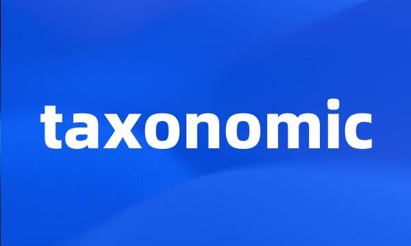 taxonomic