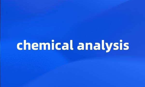 chemical analysis