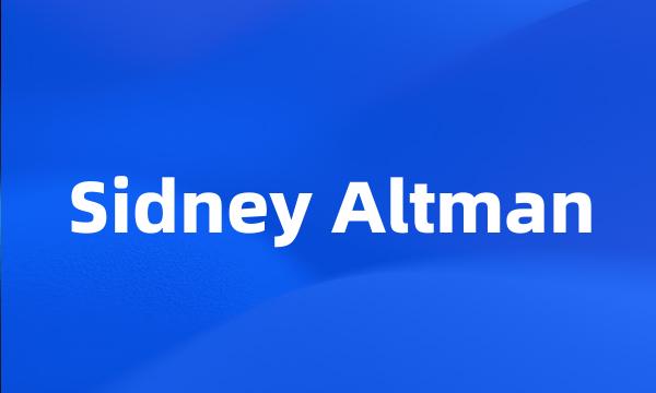 Sidney Altman