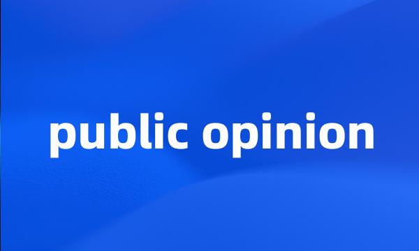 public opinion