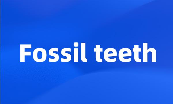 Fossil teeth