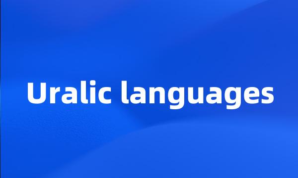 Uralic languages